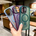 thumbnail image 4 of Transparent Matte Magnetic Case For iPhone 15 14 13 12 11 Pro Max Plus Phone Cases For Magsafe Wireless Charge Cover Accessories, 4 of 5