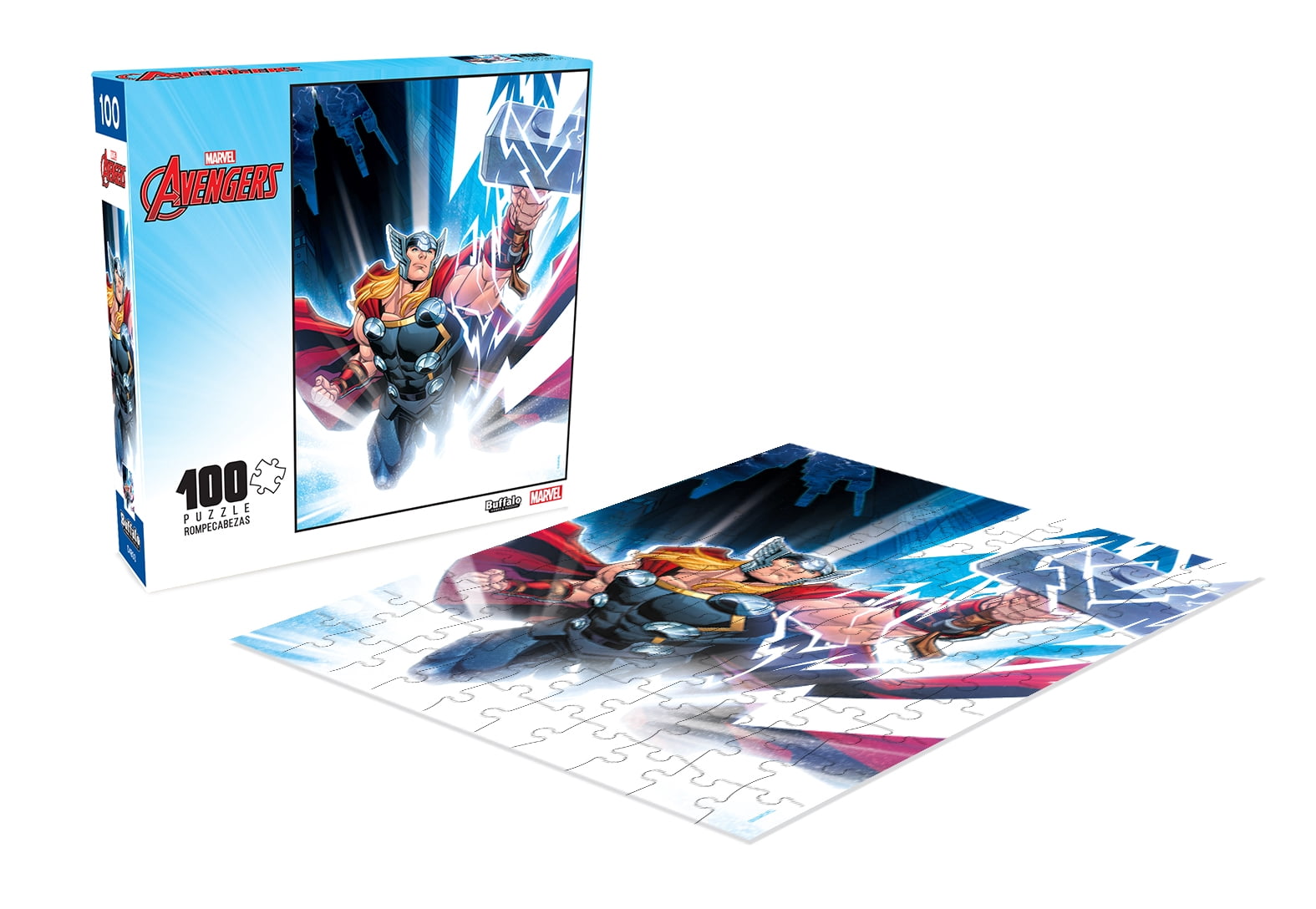 Buffalo Games 100-Piece Thor The Mighty Avenger Interlocking Jigsaw Puzzle