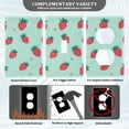 thumbnail image 3 of Yayeee Duplex Wall Plate 1-Gang 4.5"x2.7" Home Receptacle Light Switch Decorative Outlet Cover, Green Strawberry, 3 of 7