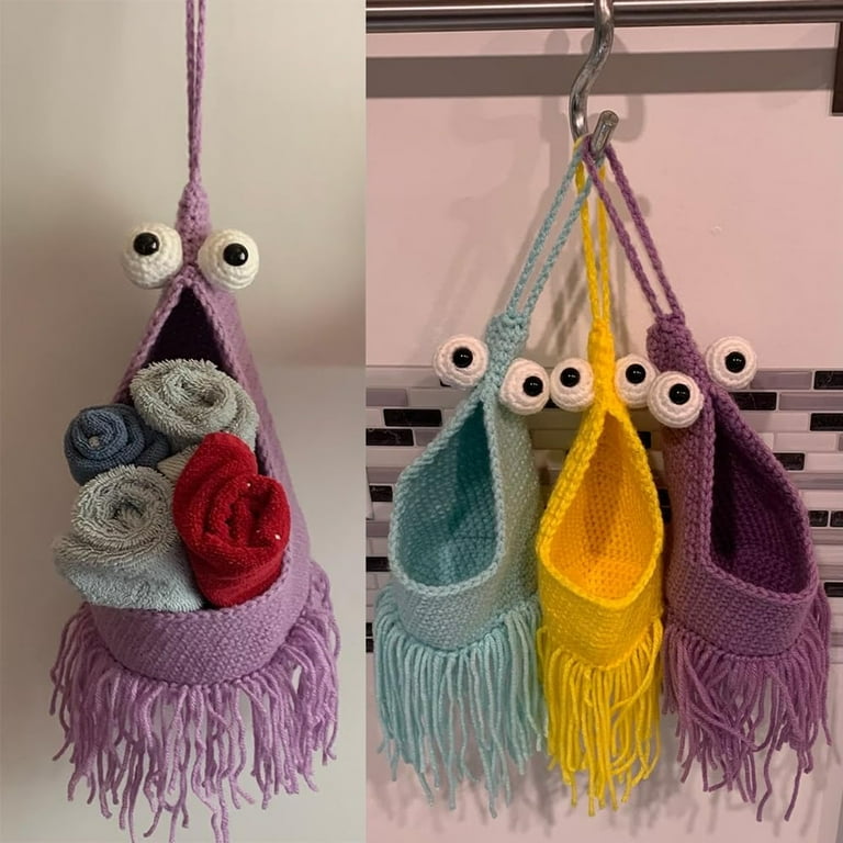 Handmade Crochet Alien Plant Hanger Indoor Hanging Bag Planter