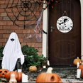 thumbnail image 3 of MIGUMUTU Horror Halloween Home Decor, Halloween Decorations Indoor, Happy Halloween Sign, Halloween Door Sign Wall Hanging Decor, Halloween Ghost Home Office Gaming Room Decor12 x 12 lnch, 3 of 10