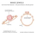 thumbnail image 6 of Rosec Jewels IGI Certified Lab Grown Pink Diamond Engagement Ring 1 Ct - VS1 Grade - Pink and White Diamond Ring, 10K Rose Gold, US 10.00, 6 of 9