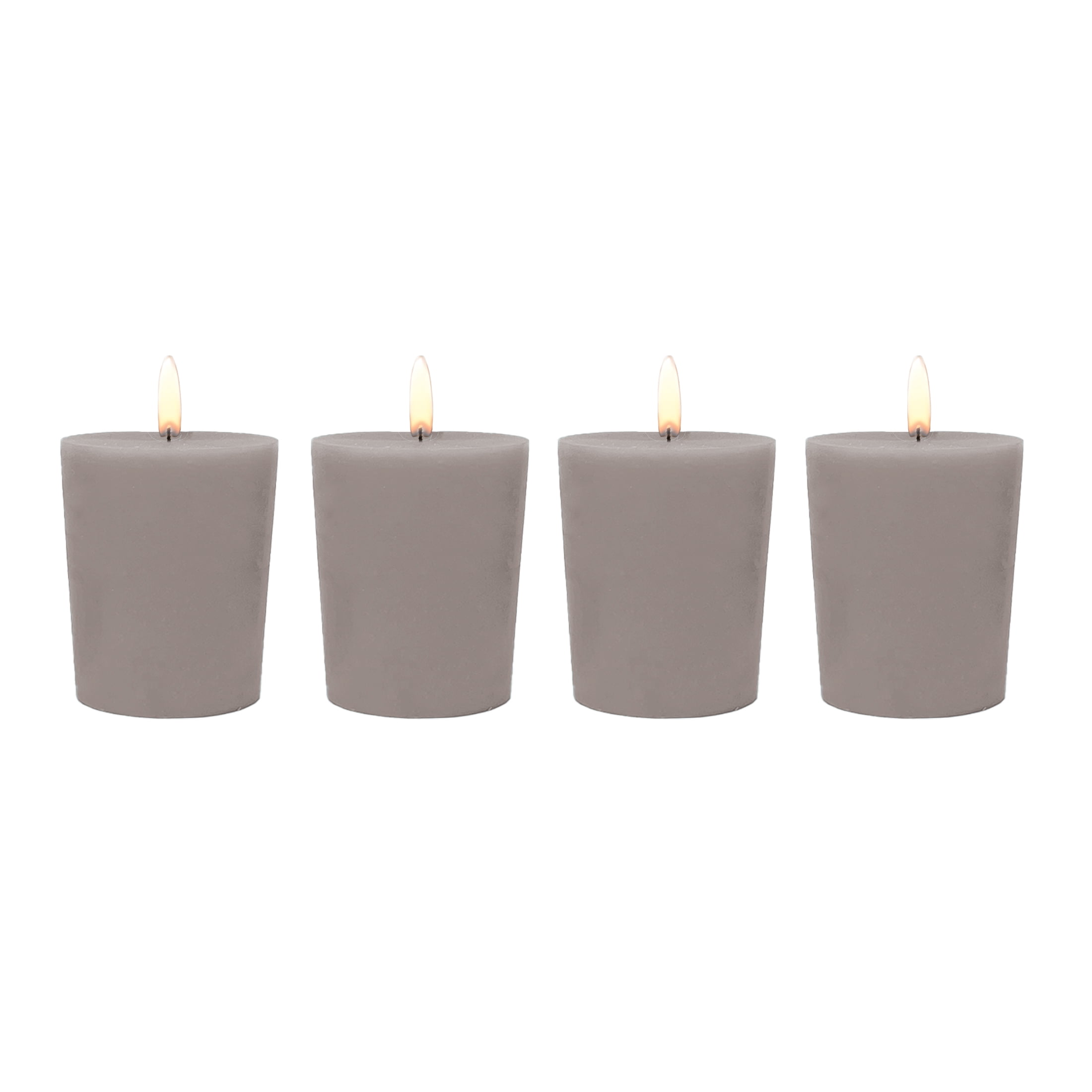 Mainstays Votive Candles, Unscented, Taupe, 4 Pack