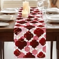 thumbnail image 3 of Table Runners 60 Inches Long Dress Scarves, Red Geometric Moroccan Farmhouse Kitchen/Dining Table Runner, Small Coffee Tablerunners, Abstract Art Red Ombre Modern 13x60 Inch, 3 of 9