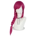 thumbnail image 1 of Peluca genérica para cosplay, larga, trenzada, rosa, con flequillo lateral, 60 cm, 1 of 3