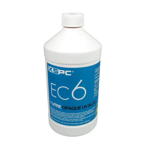 XSPC EC6 High Performance Premix PC Coolant, Opaque, 1000 mL, UV Blue