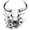 Cow Skeleton, variant on Yayeee 4 Pack Cabinet Knobs with Screws Round Zinc Drawer Pulls for Kitchen, Colorful Palm Trees Pattern