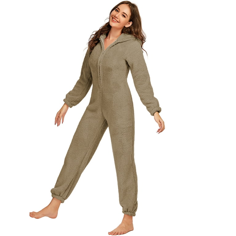 Ma Baby Women s Plus Size Onesie Pajamas One Piece Warm Cozy Plush Hooded Jumpsuit Sleepwear S 5XL