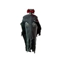 thumbnail image 2 of Clown Decor, 35*24in Ragged Gauze Horror Clown Ghost with LED Red Eyes, Door Hanging Prop, Spooky Ornament for Outdoor Yard, Porch, Entryway, Halloween Haunted Door Decoration, 2 of 7