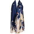 thumbnail image 2 of Wrapables® Silk Like Satin Polyester Large Scarf Wrap, Cranes Blue, 2 of 6