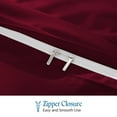 thumbnail image 4 of Housse de Couette 900 TC 100 % Coton Égyptien Fermeture Éclair Ultra Douce Durable et Résistante à la Décoloration Motif Uni, 4 of 7