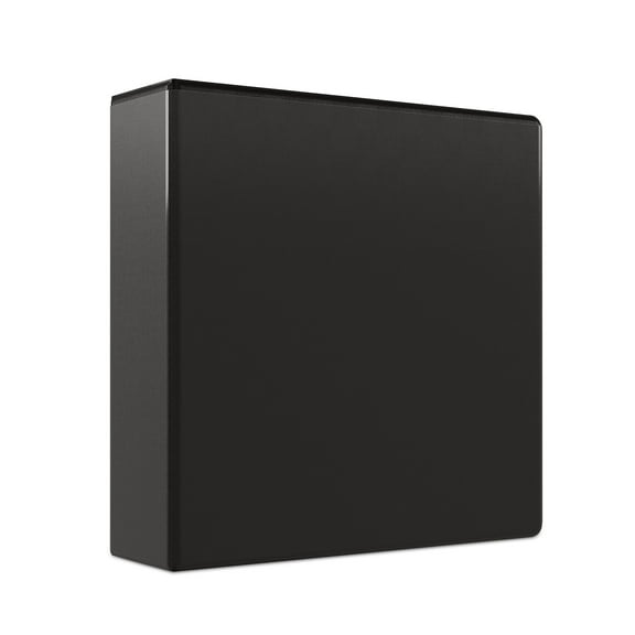 Staples 3" Simply View Binder with Round Rings Black 374809