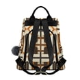 thumbnail image 2 of FORMRS Women's Travel Backpack Purse Anti-Theft Hidden Pockets Casual Shoulder Bag, Beige Geometric, 2 of 7
