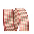 thumbnail image 1 of Reliant Ribbon 93171W-985-40K Holiday Country Plaid Value Wired Edge Ribbon - Red & Green - 2.5 in. x 50 yards, 1 of 1