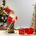 thumbnail image 6 of Santa Claus Skiing Figure, Santa Claus Doll, Novelty Christmas Ornaments, Santa Claus Sledge Figurine for Fireplace Decor Style I, 6 of 8