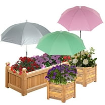 IC ICLOVER 3 Pack Plant Umbrellas for Outdoor Plants, 24.8" Larger Plant Shades, 38.6 Higher Sun Shade for Potted Plants, Garden Beds, Patio Flowers