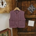 thumbnail image 2 of LIJCC Toddler Puffer Vest Button Down Front Sleeveless Soft Coats Baby Boys Girls Lightweight Winter Warm Quilted Cute Jackets with Pockets, 2 of 7