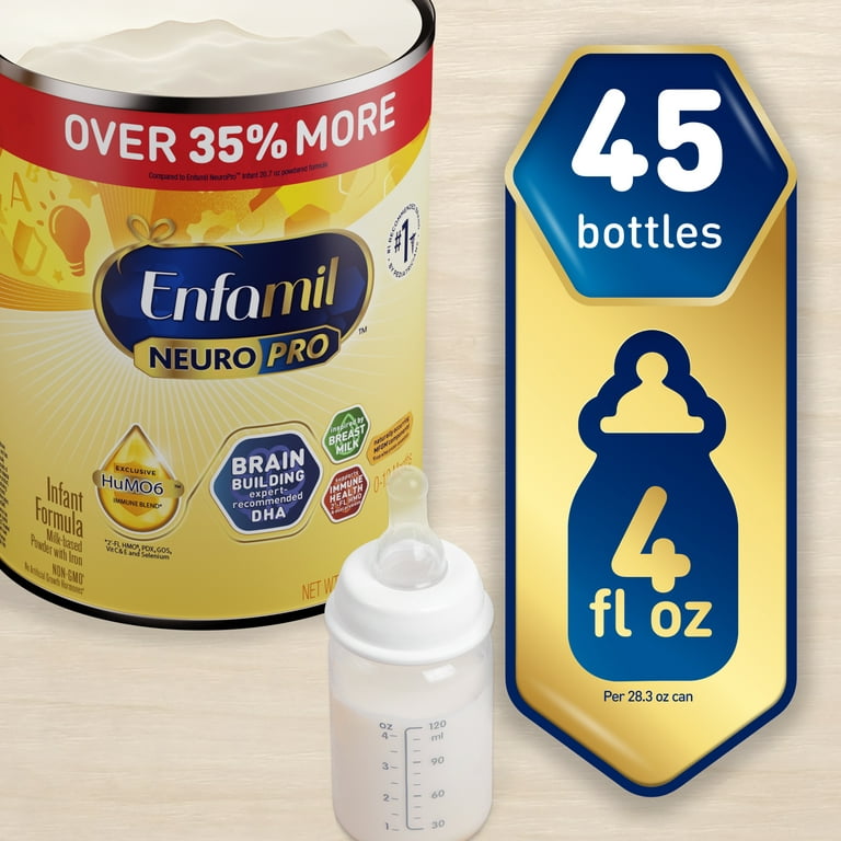 Enfamil NeuroPro Baby Formula, Milk-Based Infant Nutrition, MFGM* 5-Year  Benefit, Expert-Recommended Brain-Building Omega-3 DHA, Exclusive HuMO6  Immune Blend, Non-GMO, 28.3 oz​ 