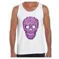 thumbnail image 1 of Awkward Styles Flower Skull Tank Top for Men Floral Sugar Skull Tank Sugar Skull Muscle Shirt for Men Dia de los Muertos Outfit Day of the Dead Tank Halloween Gifts for Him Skull Flowers Muscle Tank, 1 of 4