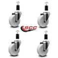 thumbnail image 2 of 4 Inch Nylon Wheel Swivel 1-3/8 Inch Expanding Stem Caster Set SCC, 2 of 2