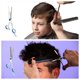 thumbnail image 5 of Juego de tijeras profesionales para cortar el cabello con hojas afiladas de acero inoxidable, kit de barbería de 10 piezas., 5 of 5