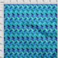 thumbnail image 4 of oneOone Velvet Turquoise Blue Fabric Geometric Sewing Craft Projects Fabric Prints By Yard 58 Inch Wide, 4 of 4