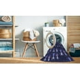 thumbnail image 2 of Ahgly Company Machine Washable Indoor Round Transitional Night Blue Area Rugs, 6' Round, 2 of 7