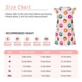 thumbnail image 3 of Fotbe Colorful Donuts Vestido de Dormir para Niñas de 3 a 10 Años, Mangas Cortas, Estilo Princesa, Pijama Camisón con Mangas Voladas-X-Large, 3 of 6