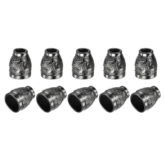 Uxcell 10Pack 4.8mm Metal Bell Stopper Conical Cord Ends Lock Fastener Stopper, Dark Gray