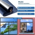 thumbnail image 3 of One-way Privacy Explosion-proof High-quality PET Material Heat Resistant, Light Shielding, UV Resistant Window Film (Cosmic Black,80x200cm), 3 of 7