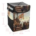 thumbnail image 5 of Columbus Day Foldable Car Trash Can with Lid, Leak-Proof, and Hanging Storage Bag - Trash Can for Car and Car Trash Bin, 5 of 6