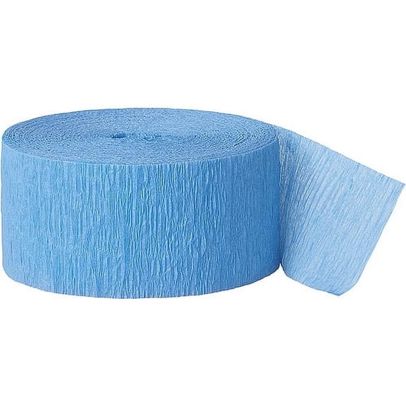 Unique Crepe Streamer 1.75"x 81ft Baby Blue