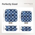 thumbnail image 3 of Multi-Size Leather Tray Four Corners Four Button Design Anti-Scratch Waterproof Convenient Cleaning Convenient Storage Indigo Moroccan Trellis Hand-Drawn Sketch_1 Medium, 3 of 8