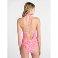 thumbnail image 3 of No Boundaries Halter Bandeau One Piece Swimsuit, Women's XXS-XXL, 3 of 5
