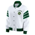 thumbnail image 2 of Women's WEAR by Erin Andrews White/Green Seattle Storm Full-Snap Fleece Sweatshirt Jacket, 2 of 6