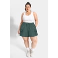 thumbnail image 2 of CASSIE LIZ Plus Size Shorts 3X Womens Green Bermuda Cargo Shorts Ladies Casual Summer Loose Fit Athletic Shorts with Pockets 3XL 22W 24W, 2 of 6