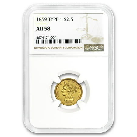 1859 250 Liberty Gold Quarter Eagle Au 58 Ngc Walmartcom