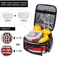 thumbnail image 4 of Lunch Box Insulated Lunch Bag Small Lunch Bag Reusable Adults Tote Bag Lunch Box For Adult Men Women (Modern USA American Flag Pattern), 4 of 6