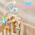 thumbnail image 3 of Crib Mobile with Music and Lights, Baby Mobiles for Cribs, Nursery Musical Mobile for Bassinets Toys Hanging Girls Boys, Pack and Play Space Portable Animal Mobile Hanger Arm Clip On Attachment, 3 of 9