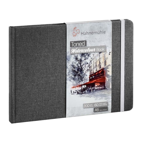 Libro de acuarela Hahnemühle en tonos grises, tamaño A5