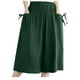 thumbnail image 2 of Meichang Womens Capri Culottes Cotton Linen Palazzo Pants Elastic Waist Loose Baggy Wide Leg Pants Summer Casual Lounge Capri Pant Novelty Skirt Pant with Pockets, 2 of 6