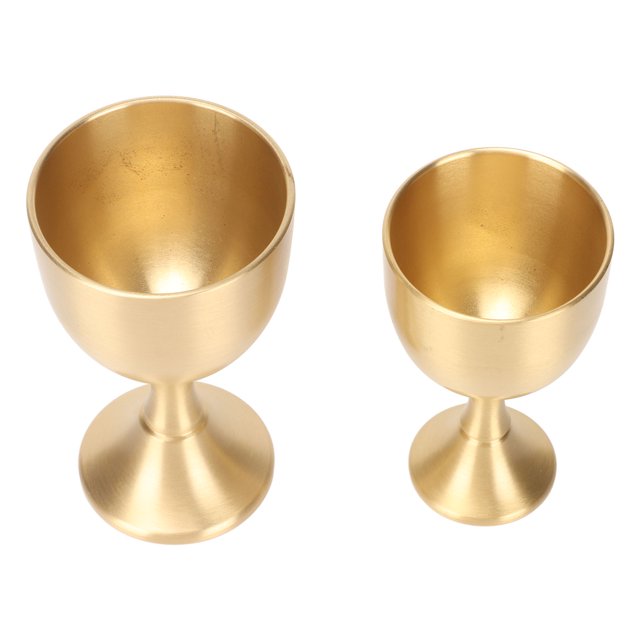 Cáliz vintage con acabado dorado, copas de vino pequeñas, decoración de mesa para fiesta, boda, graduación, aniversario, Navidad