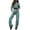 Green, variant on Best Travel Outfits for Planes Women's Solid Color Zipper Double Pocket Drawstring Long Sleeve Top Fashion Casual Pants Set Travel Clothes for Women Plus Size Set (Purple,M)