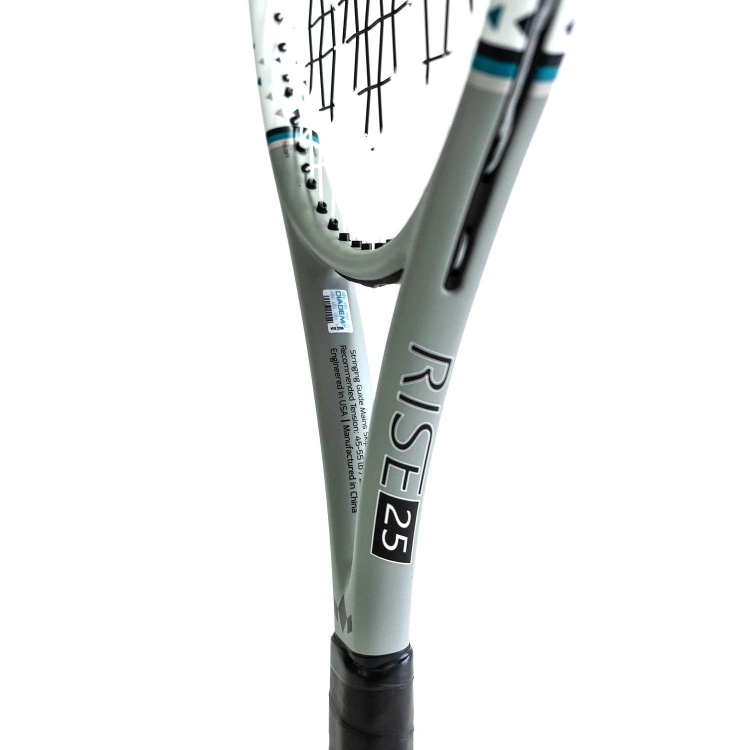 Diadem Sports Rise 25" Junior Tennis Racket in Grey, 8.5oz,Pre-Strung, Grip Size G0