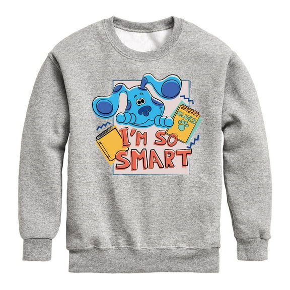 Blue's Clues & You! - I'm So Smart - Toddler & Youth Crewneck Fleece Sweatshirt