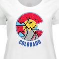 thumbnail image 4 of Inktastic Colorado Mountain Scene with Clouds and Moon Women's Plus Size T-Shirt, 4 of 5