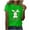 Green, variant on Womens Easter Tops 2025 Summer Fashionable Short-Sleeved T-Shirt with Round Neck and Graphic Print