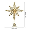 thumbnail image 3 of Hvmvliv Snowflake Christmas Tree Topper with Lights Xmas Treetop Ornament Luminiferous Snowflakes Christmas Tree Top Decorations Gold, 3 of 6
