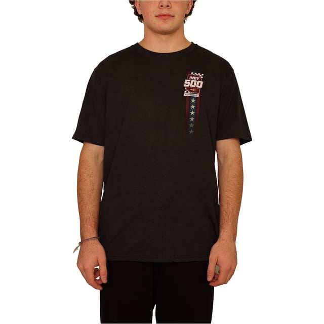 Indy 500 T-Shirt Graphique Americana pour Hommes, Noir, Moyen