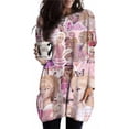 thumbnail image 2 of Camiseta de manga larga con estampado de Barbie para mujer, camiseta básica de bolsillo, camiseta de gran tamaño, camiseta informal de cuello redondo para mujer, camiseta de mujer l, 2 of 5